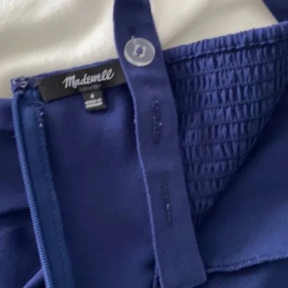 Madewell Smocked Button-Front Crop Jumpsuit - Picture 8 of 11